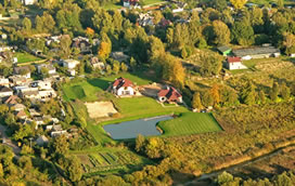 aerial view of neighborhood